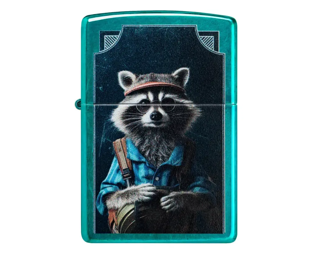 Aansteker Zippo Raccoon Hiker Design Aansteker Zippo Raccoon Hiker Design