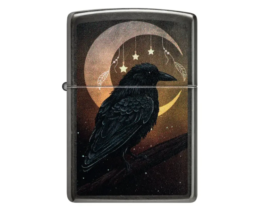 Aansteker Zippo Crow and Moon Design