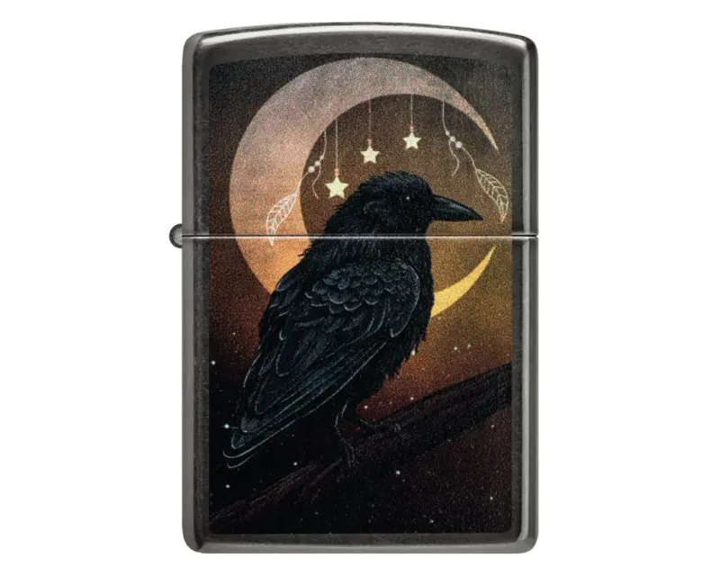 Aansteker Zippo Crow and Moon Design Aansteker Zippo Crow and Moon Design