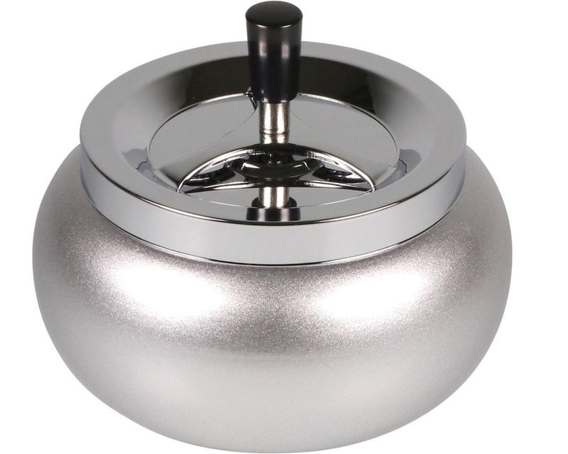 Asbak Draai Jumbo Zilver 17cm Asbak Draai Jumbo Zilver 17cm