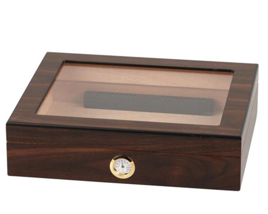 Humidor Walnoot/Glas - 20 Sigaren Humidor Walnoot/Glas - 20 Sigaren