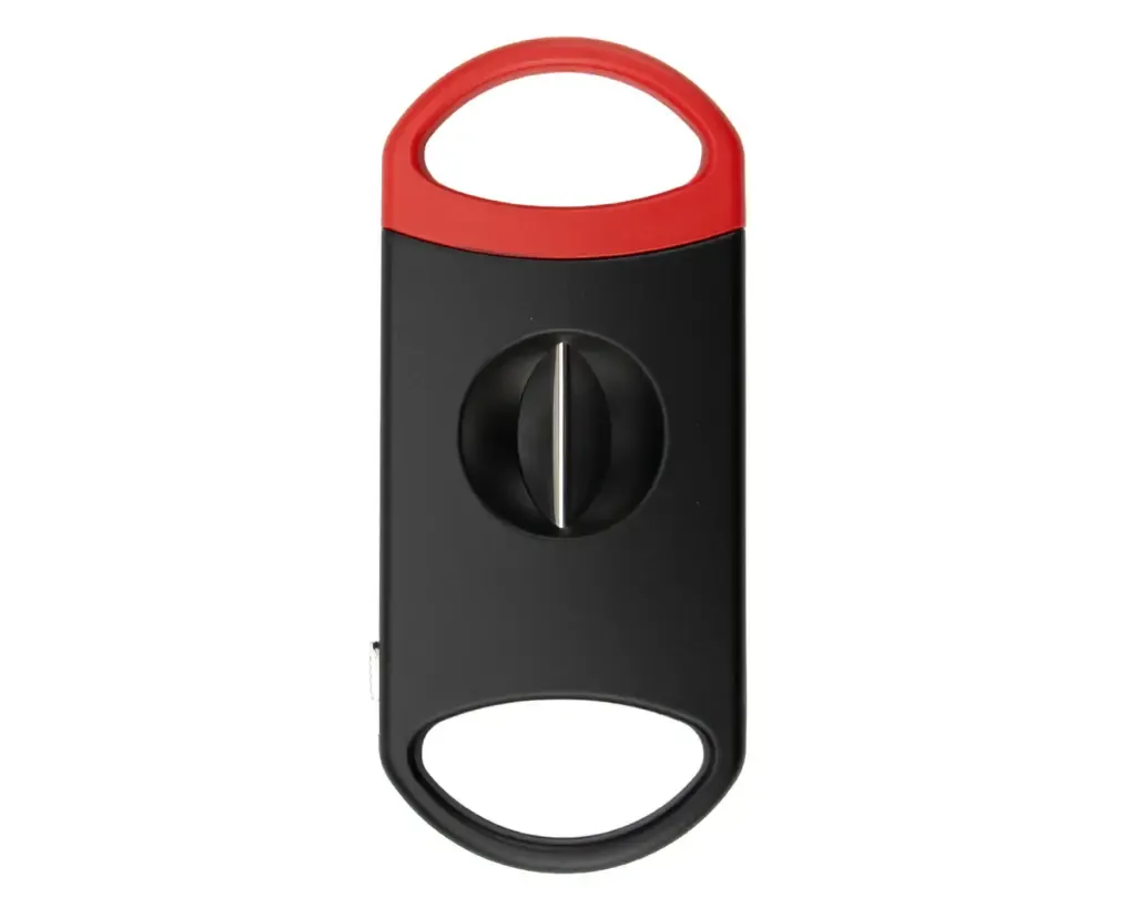 Sigarenknipper V-cut Zwart/Rood 22mm