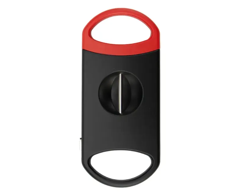 Sigarenknipper V-cut Zwart/Rood 22mm