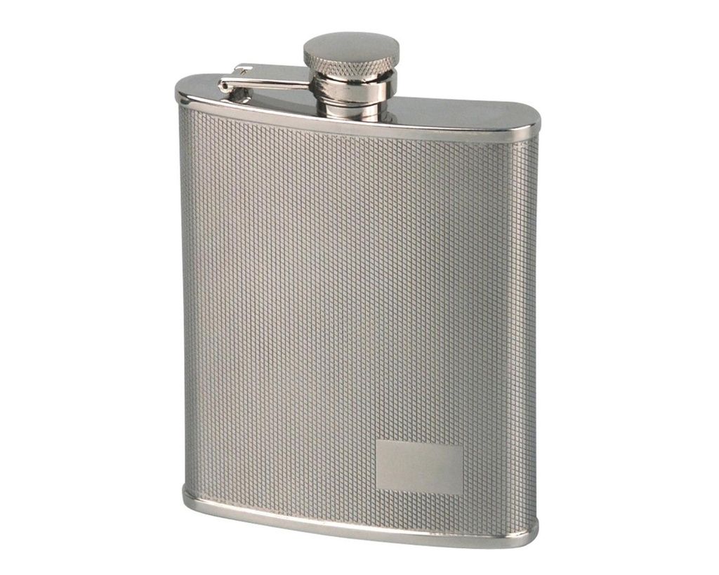 Zakfles Chrome Etched - 6oz Zakfles Chrome Etched - 6oz