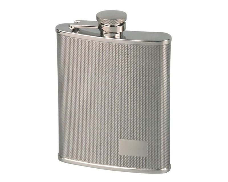 Zakfles Chrome Etched - 6oz Zakfles Chrome Etched - 6oz
