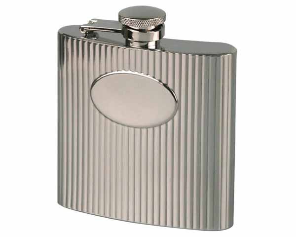 Zakfles Chrome Wave Pattern - 6oz Zakfles Chrome Wave Pattern - 6oz