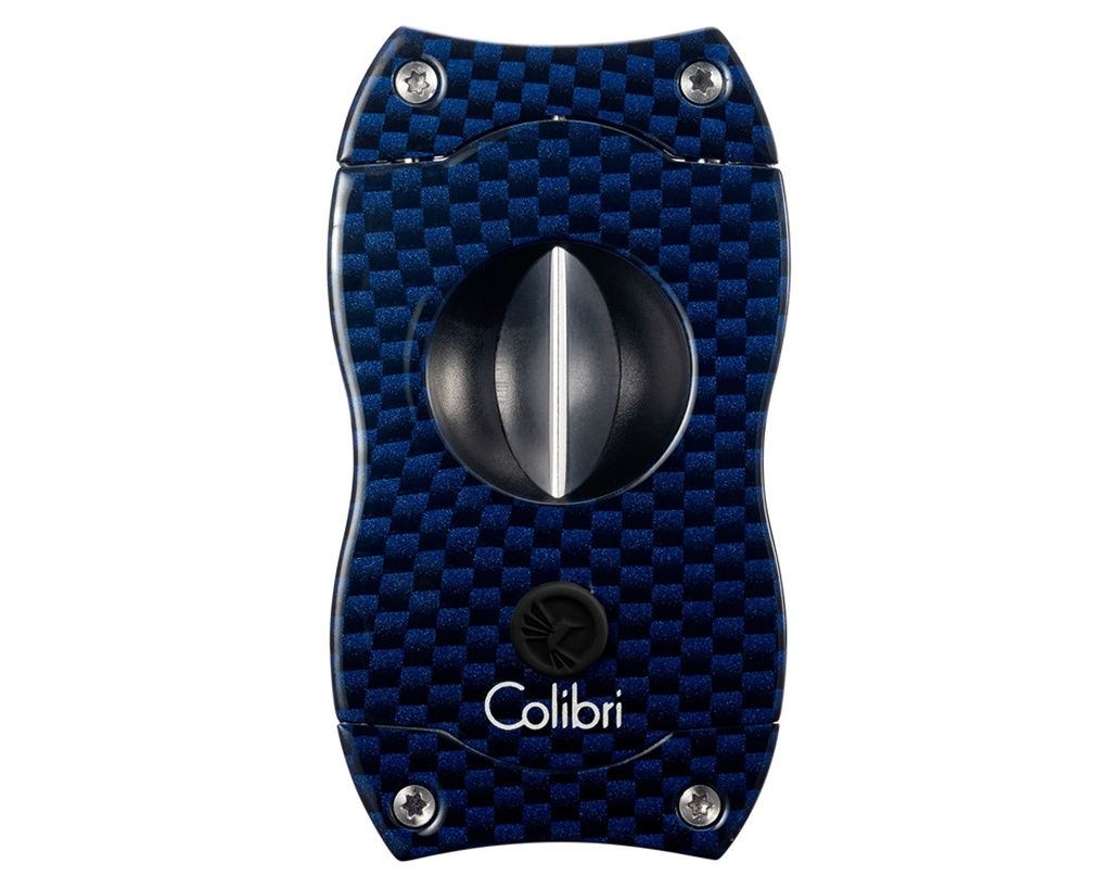 Sigarenknipper Colibri V-Cut Carbon Fiber Blauw Sigarenknipper Colibri V-Cut Carbon Fiber Blauw