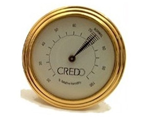 Hygrometer Credo 55mm Goud Analoog Hygrometer Credo 55mm Goud Analoog