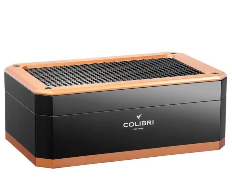 Humidor Colibri Rally Zwart Rose Goud - 125 Sigaren Humidor Colibri Rally Zwart Rose Goud - 125 Sigaren