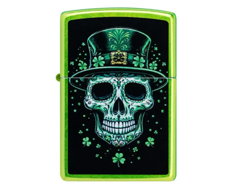 Aansteker Zippo Irish Skull Design Aansteker Zippo Irish Skull Design