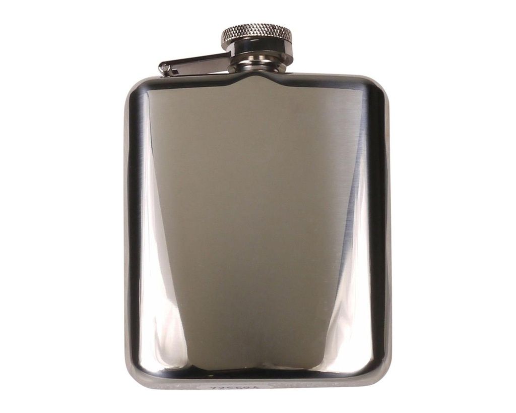 Zakfles Steel Chrome Polished - 6oz Zakfles Steel Chrome Polished - 6oz