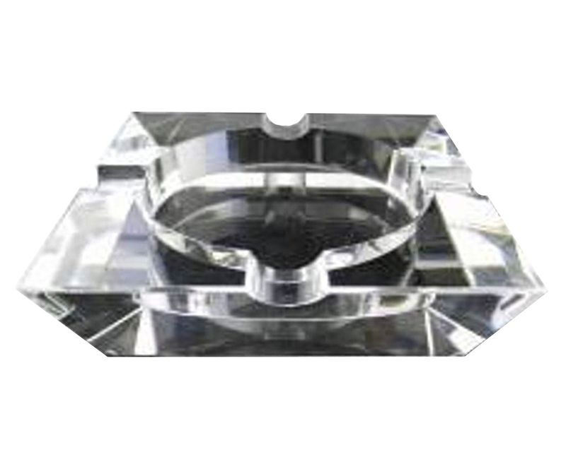 Asbak Kristal Square 15cm 4 Steunen
