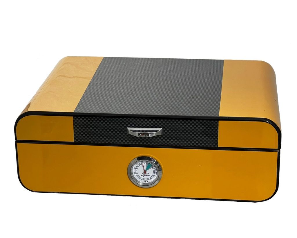Humidor Geel/Carbon - 40 Sigaren