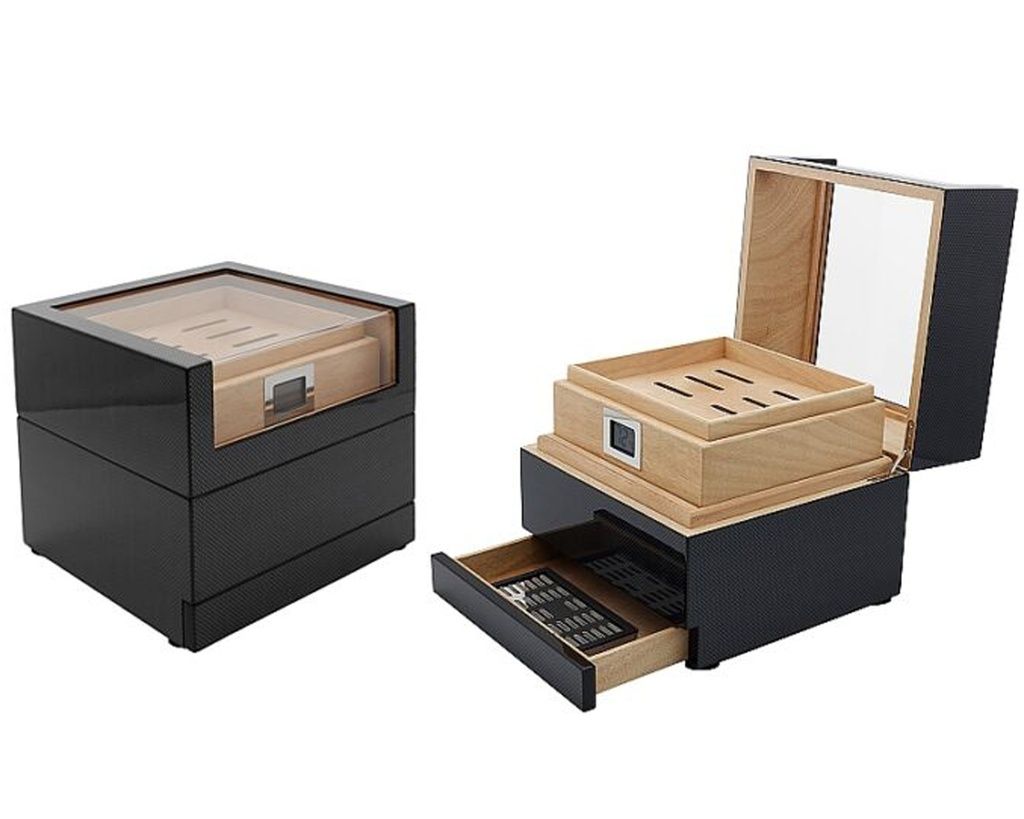 Humidor Lubinski Glas Carbon Humidor Lubinski Glas Carbon