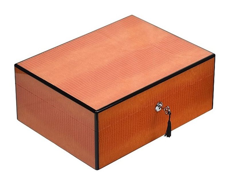 Humidor Lubinski Oranje Lezard - 50 Sigaren