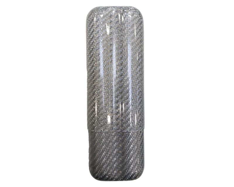 Etui Sigaar Carbon Fiber 2C Zilver R58 140mm Etui Sigaar Carbon Fiber 2C Zilver R58 140mm
