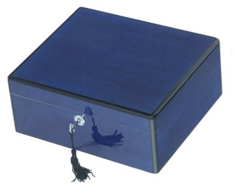 Humidor Lubinski Diep Blauw Hoogglans - 50 Sigaren