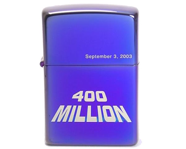 Aansteker Zippo 400th Million Ltr Aansteker Zippo 400th Million Ltr