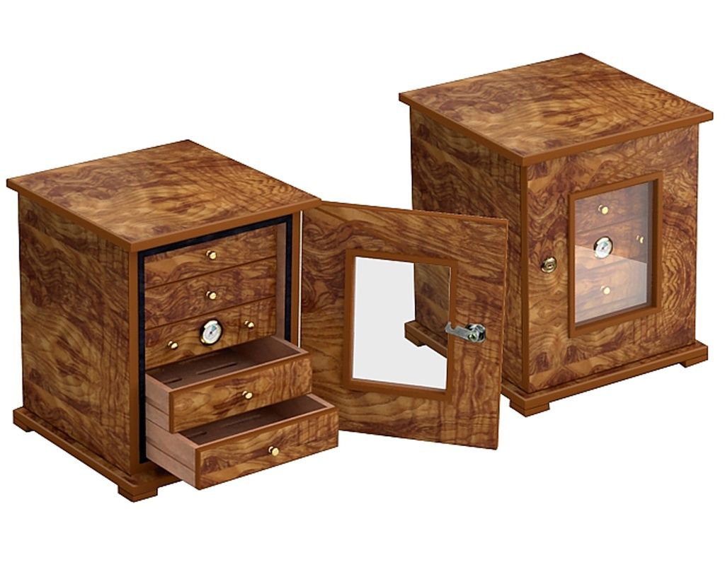 Humidorkast Lubinski 5 Lades Elm Burl