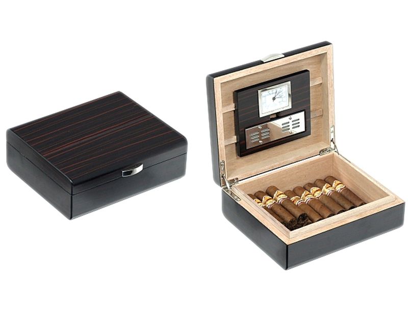 Humidor Lubinski Afgerond Ebbenhout Mat - 25 Sigaren