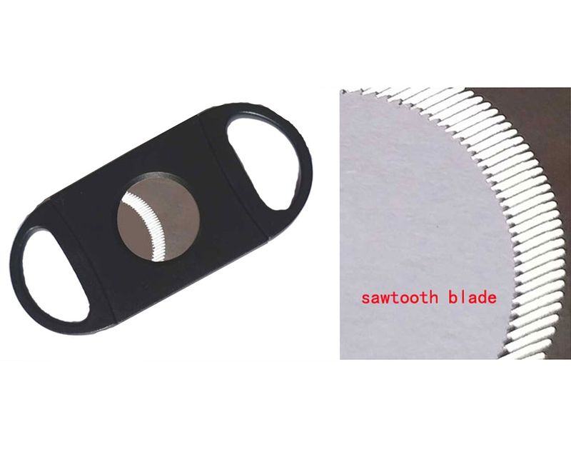 Sigarenknipper Oval Shark Zwart