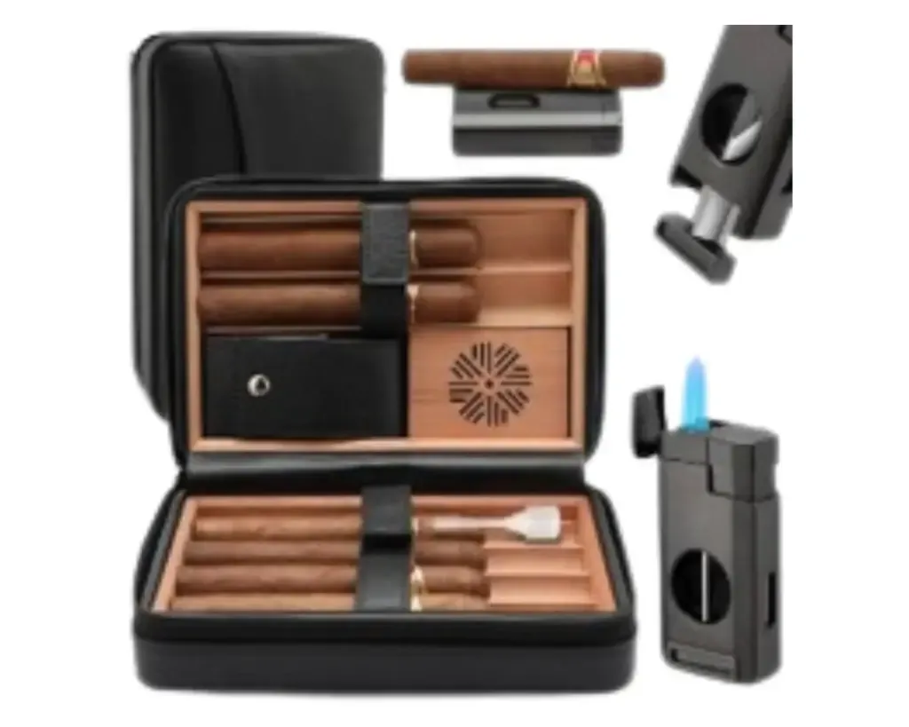 Reis Humidor Ceder Leder 6 Sigaren Reis Humidor Ceder Leder 6 Sigaren