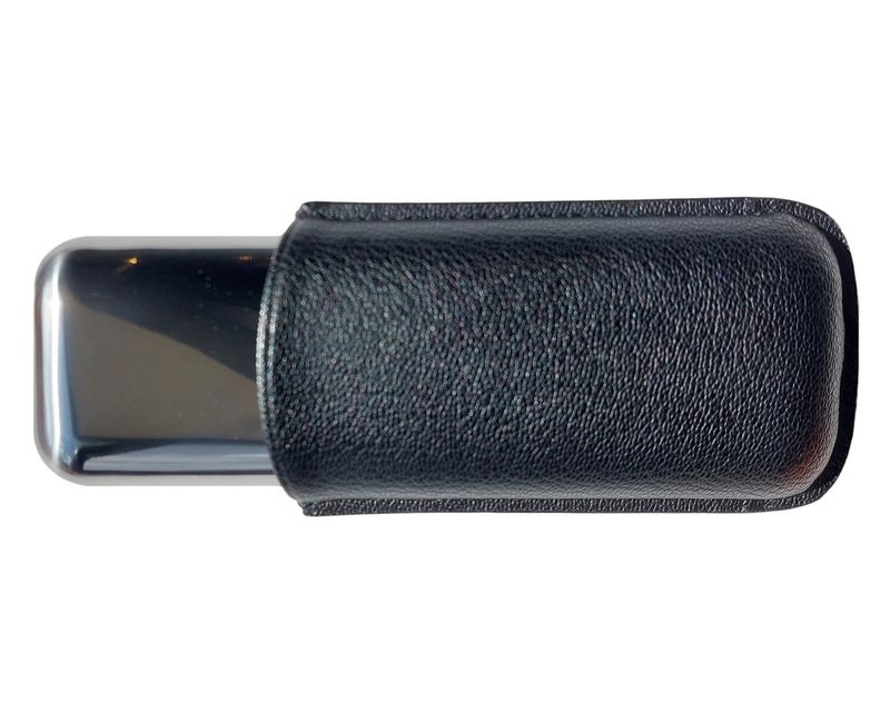 Etui Sigaar Leder/Metaal 2 Cig R60 152mm Zwart Etui Sigaar Leder/Metaal 2 Cig R60 152mm Zwart