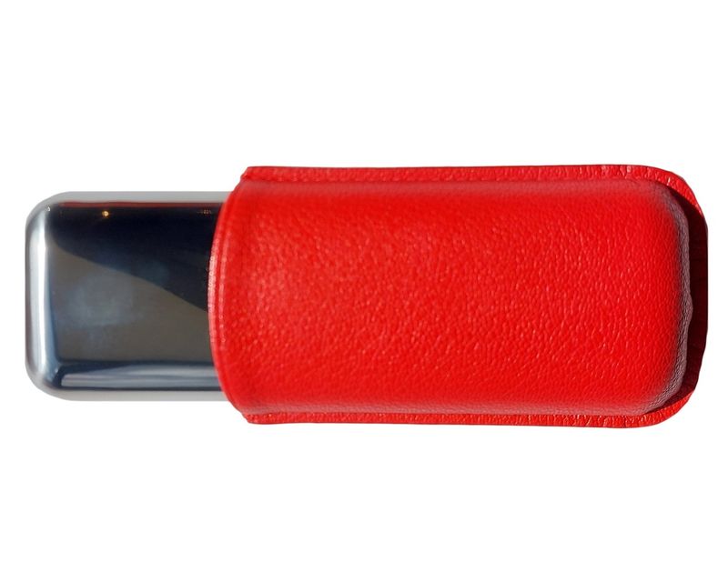 Etui Sigaar Leder/Metaal 2 Cig R60 152mm Rood Etui Sigaar Leder/Metaal 2 Cig R60 152mm Rood