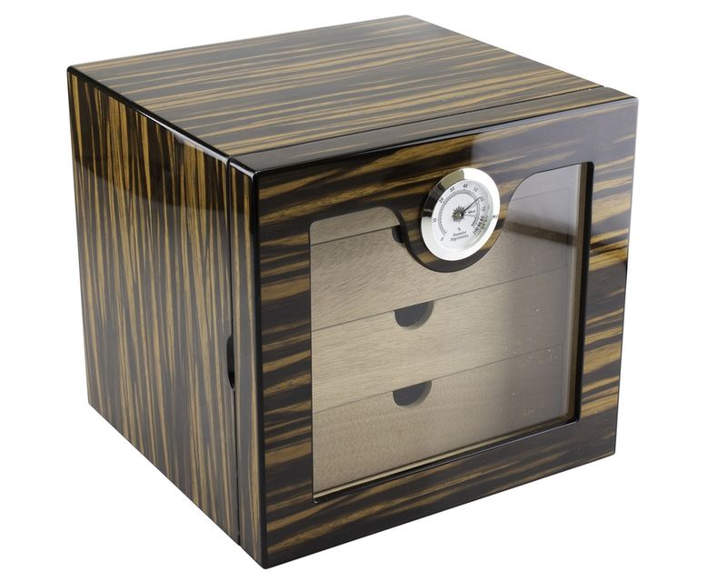Humidor Cabinet Makassar 80 Cigars 4 drawers