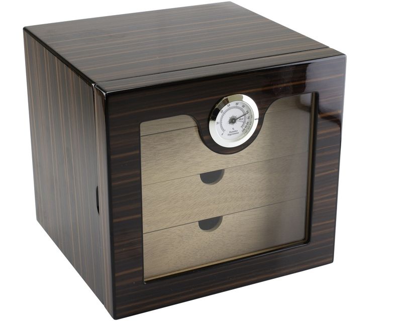 Humidor Cabinet Teak 80 Cigars 4 Drawers