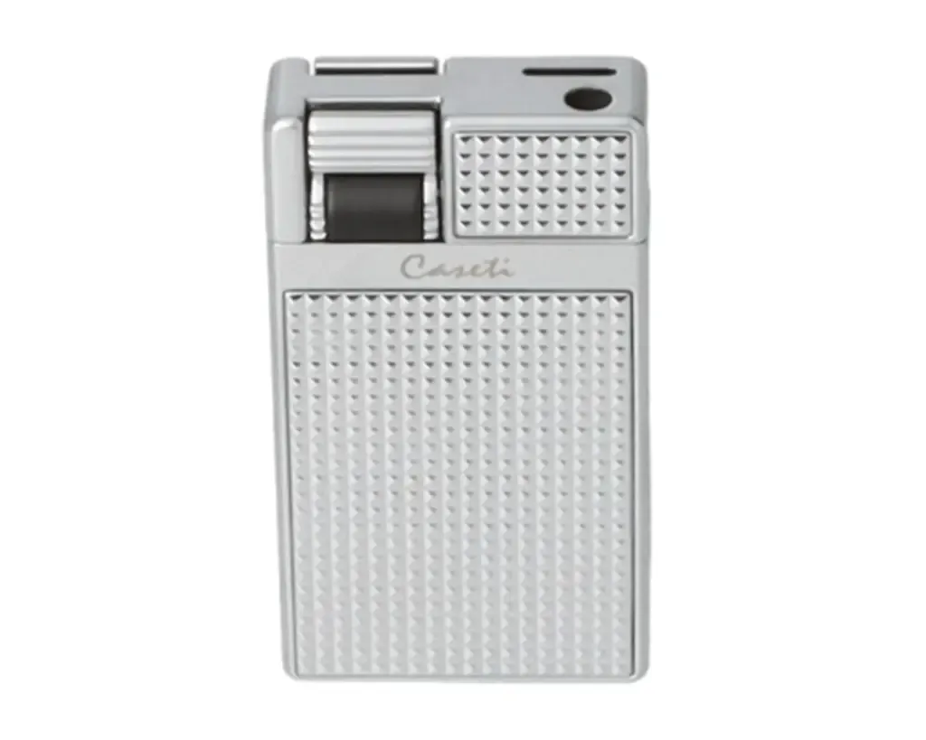Lighter Caseti Duoflame Flat + Jet Diamond Pattern Chrome