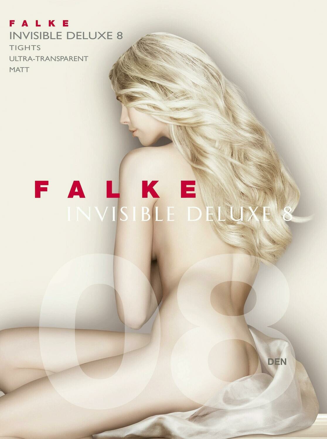 Falke nylonkousen Invisible Deluxe Black 8DEN