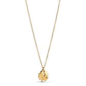 Enamel ketting klavertje vier