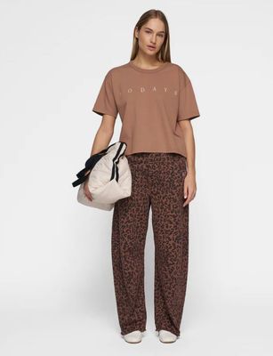 10 Days wijde leopard broek