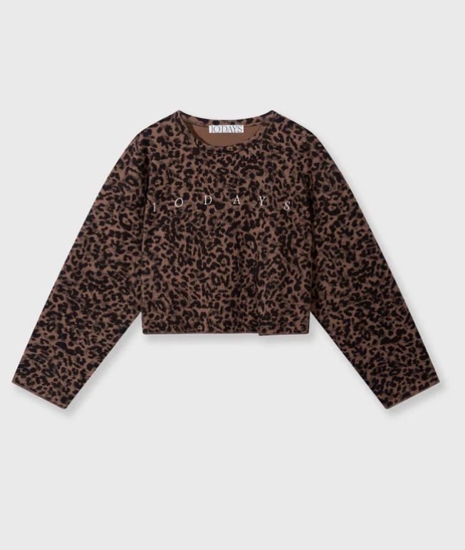 10 Days cropped sweater leopard