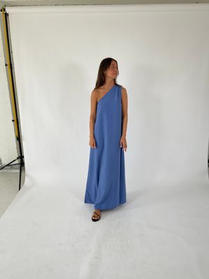 Liv the Label one shoulder jurk Bibi dusk