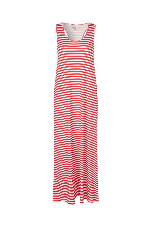 Lollys Laundry maxi dress rood gestreept