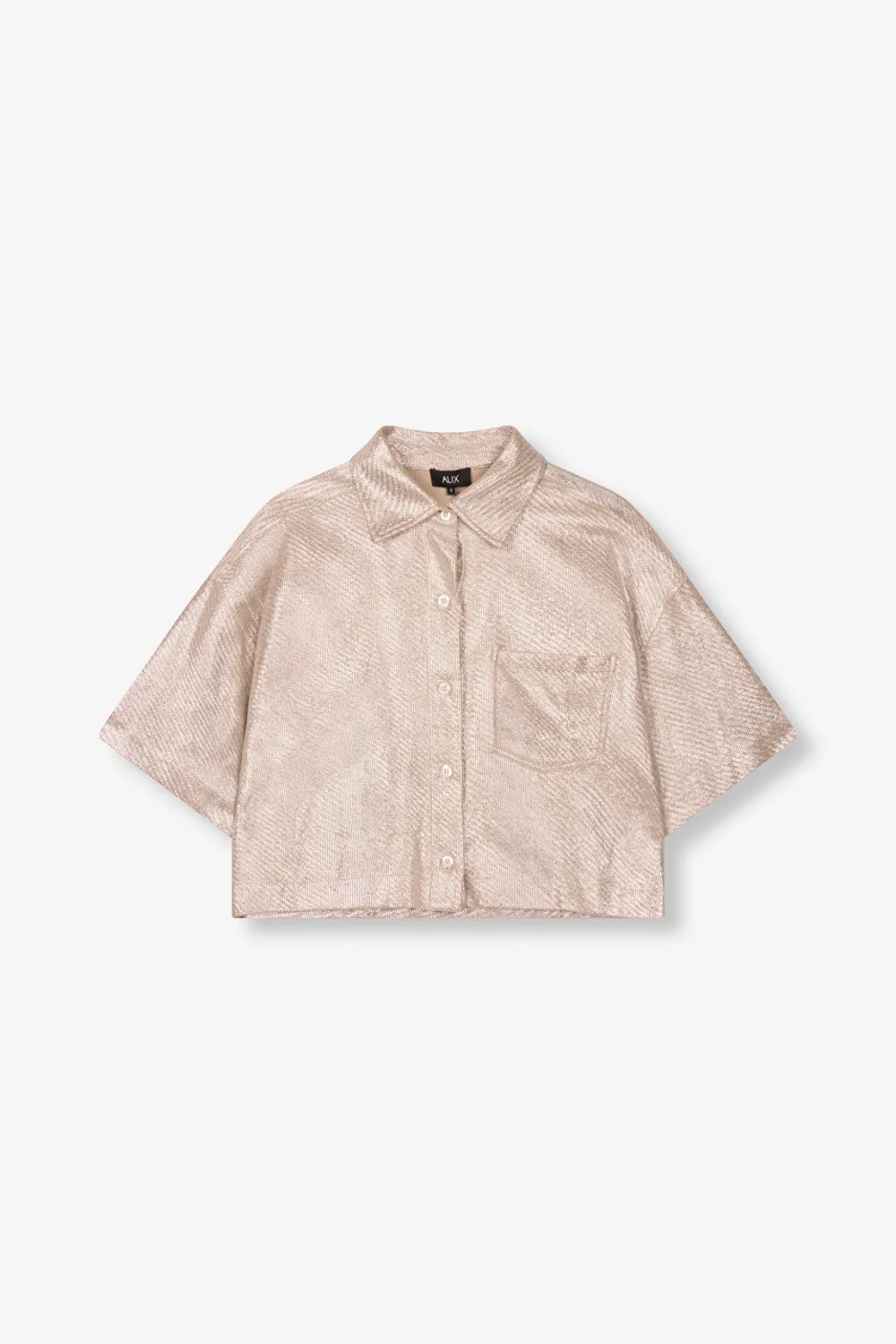 Alix FOIL CROPPED BLOUSE