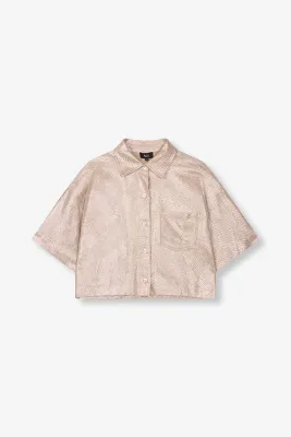 Alix FOIL CROPPED BLOUSE