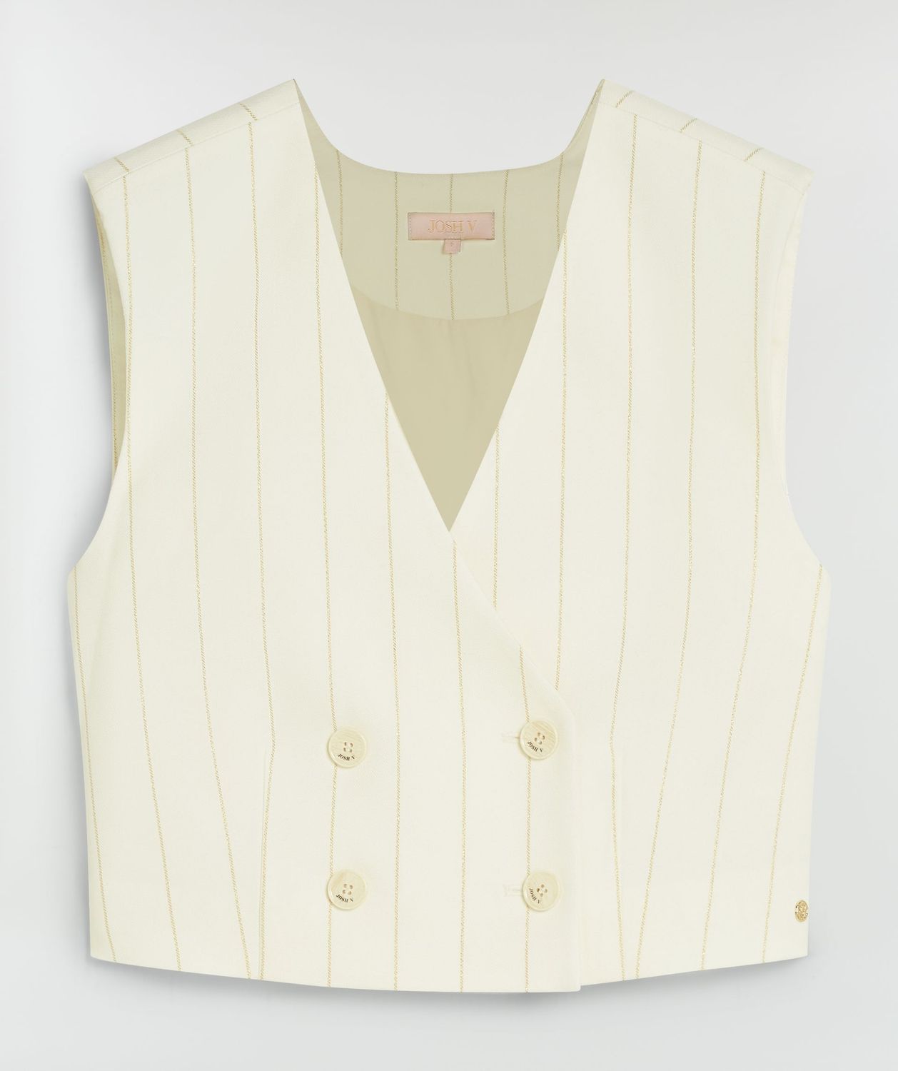 Josh V cropped gilet ecru