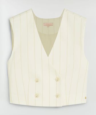 Josh V cropped gilet ecru