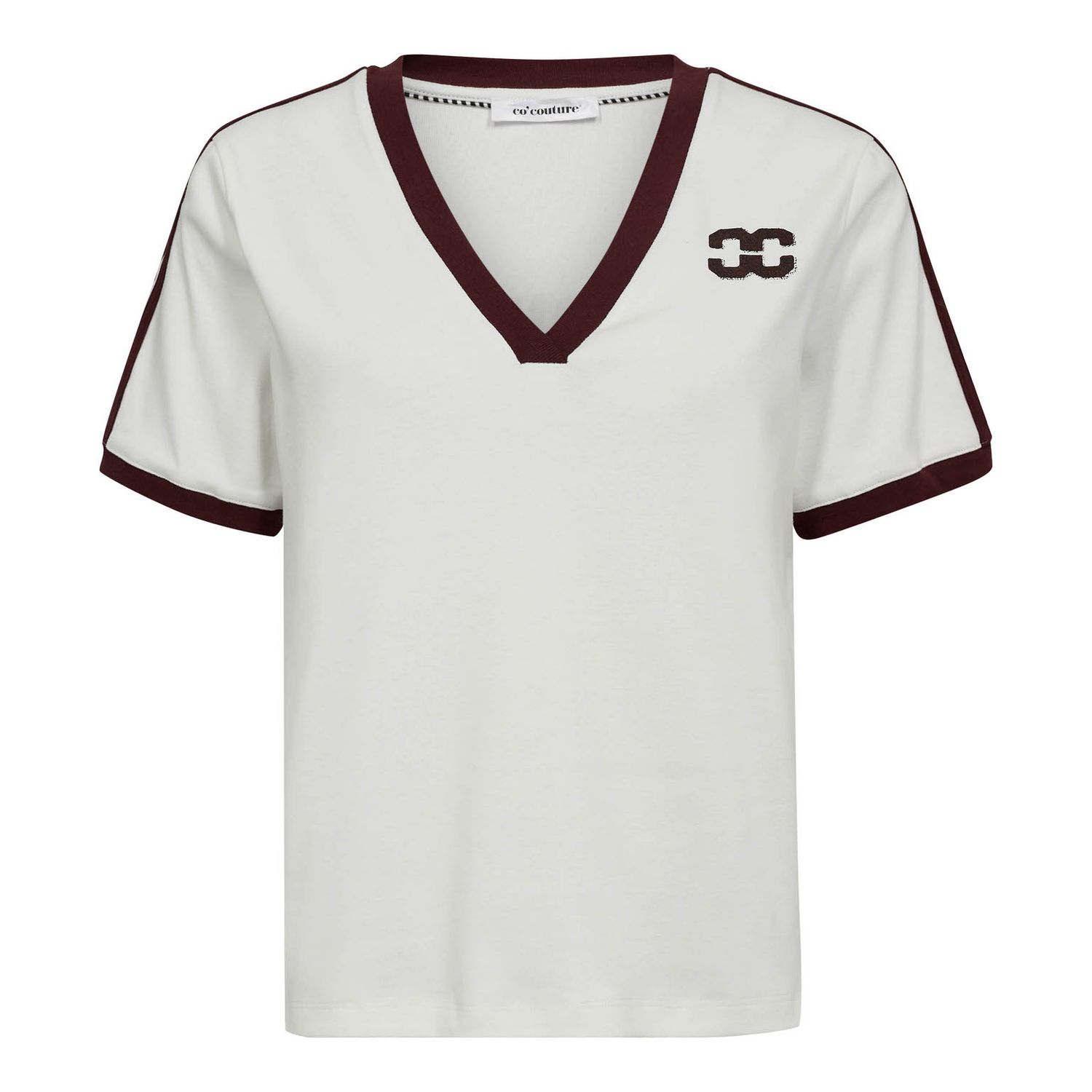 Co Couture t-shirt wit met v-hals