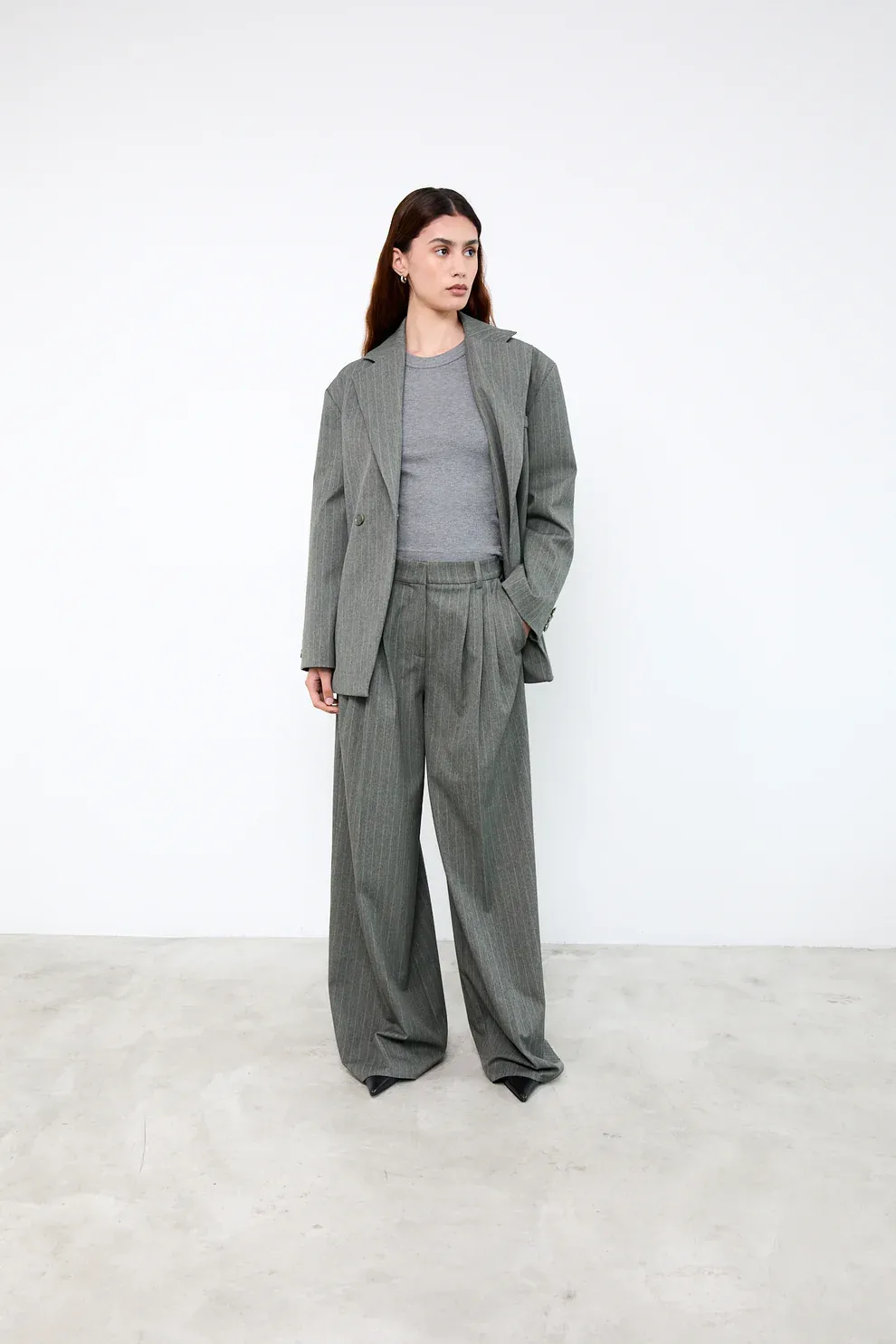 LIV THE LABEL Camille pants green stripes