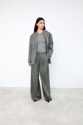 LIV THE LABEL Camille pants green stripes