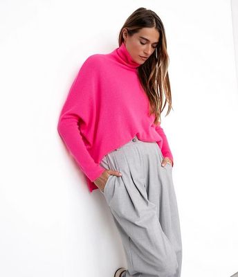 Absolut Cashmere poncho clara super neon pink