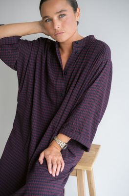 Held Maya blouse bordeaux check