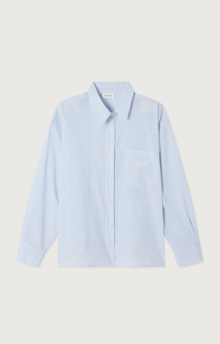 American Vintage lichtblauw gestreepte blouse Eluabird