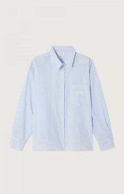 American Vintage lichtblauw gestreepte blouse Eluabird