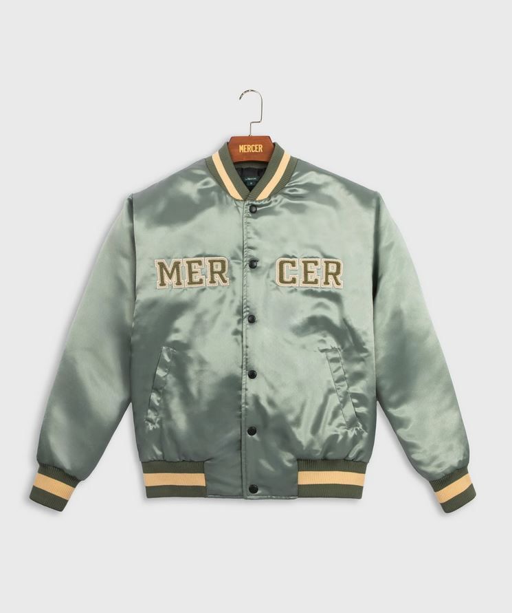 Mercer khaki bomber Varsity