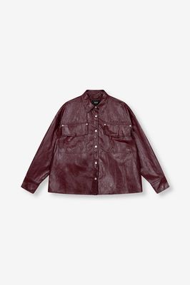 ALIX faux leather blouse